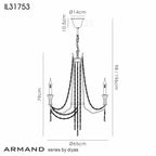 Diyas - Armand 6 Light Chandelier - Luminosity Designs Ltd