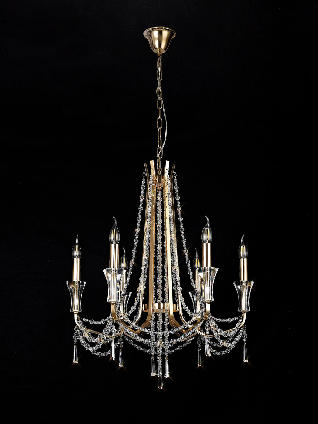 Diyas - Armand 6 Light Chandelier - Luminosity Designs Ltd