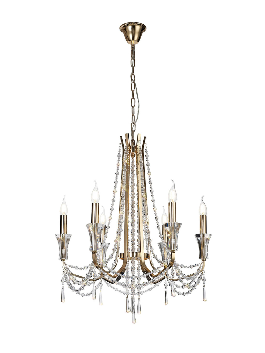 Diyas - Armand 6 Light Chandelier - Luminosity Designs Ltd
