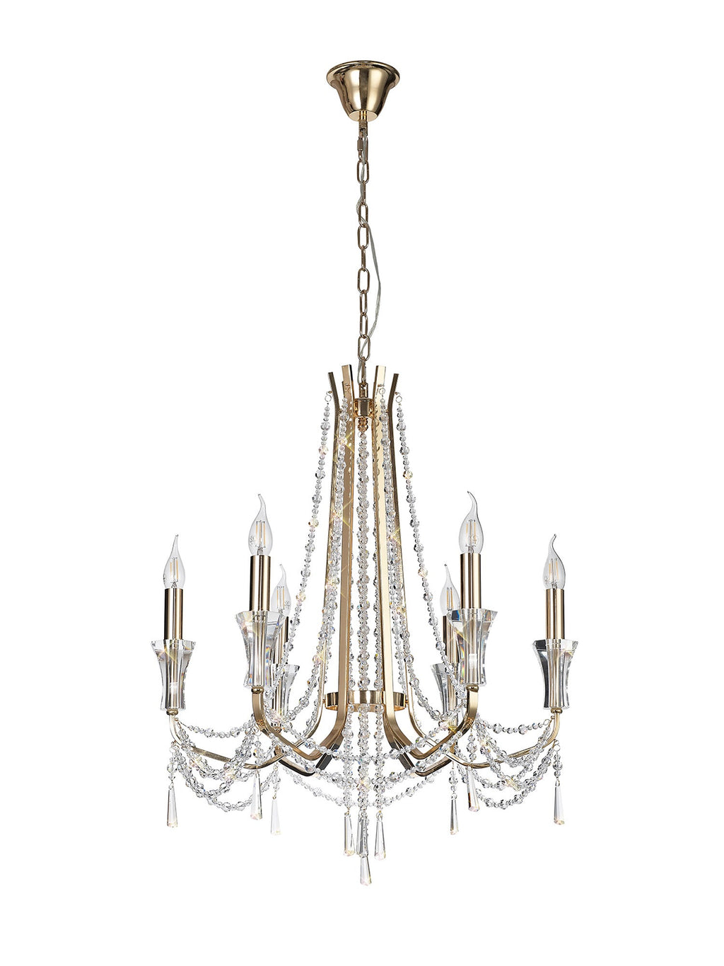 Diyas - Armand 6 Light Chandelier - Luminosity Designs Ltd