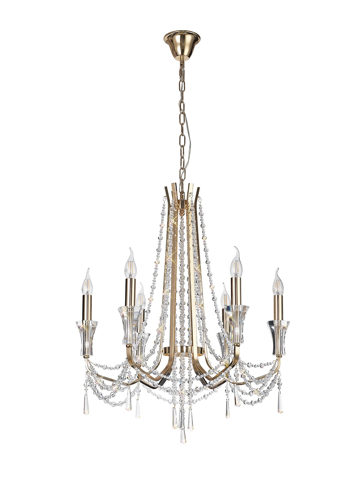 Diyas - Armand 6 Light Chandelier - Luminosity Designs Ltd