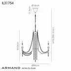 Diyas - Armand 8 Light Chandelier - Luminosity Designs Ltd