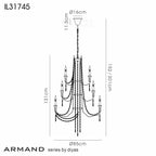 Diyas - Armand Tiered 12 Light Chandelier - Luminosity Designs Ltd