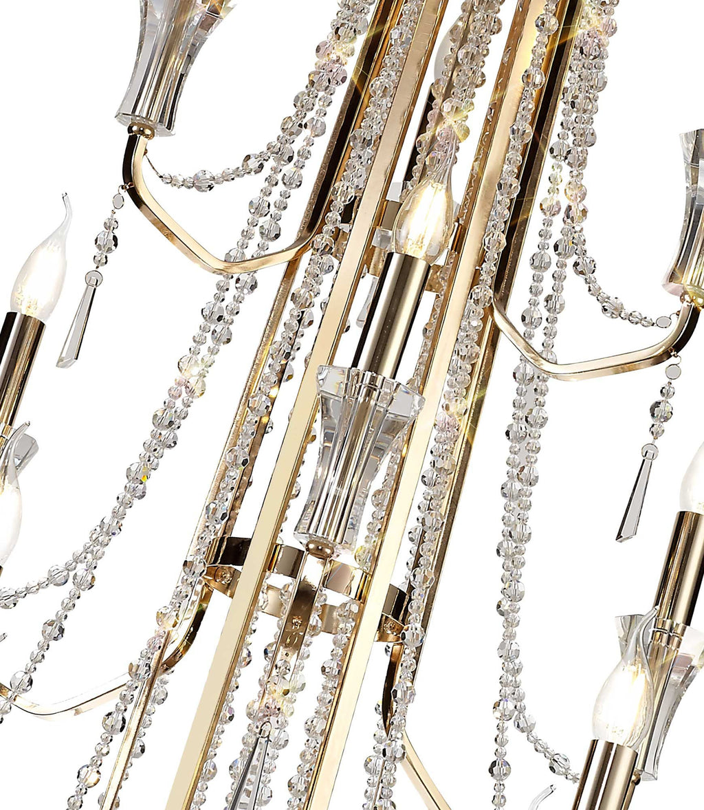 Diyas - Armand Tiered 12 Light Chandelier - Luminosity Designs Ltd