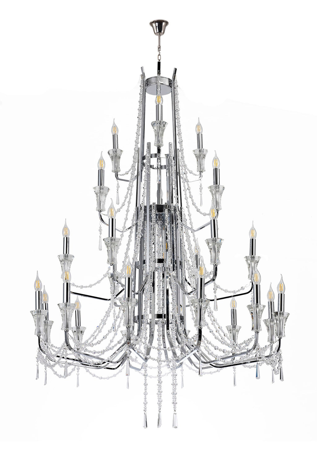 Diyas - Armand Tiered 24 Light Chandelier - Luminosity Designs Ltd