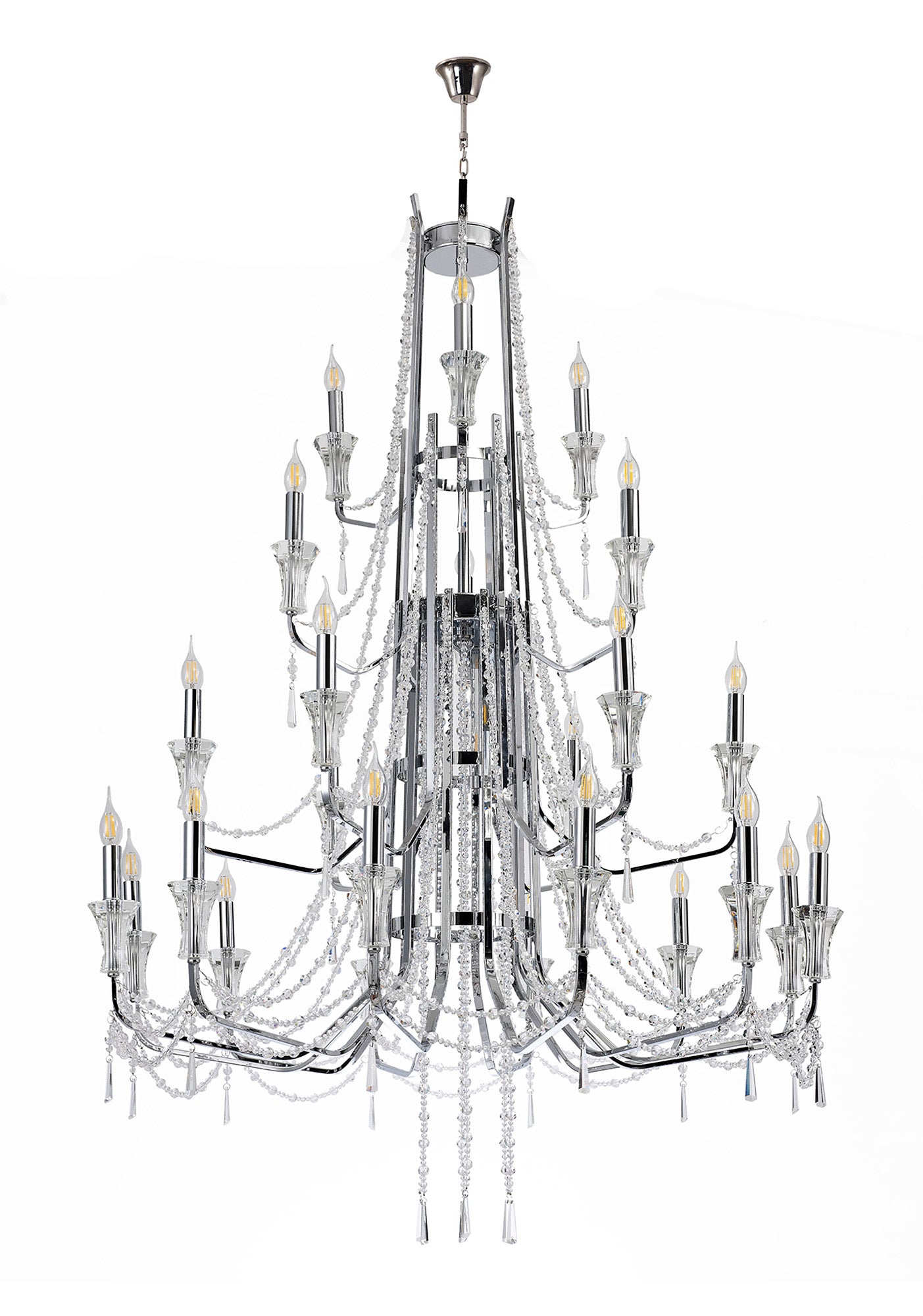 Diyas - Armand Tiered 24 Light Chandelier - Luminosity Designs Ltd
