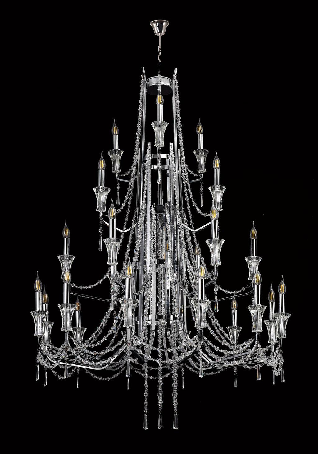 Diyas - Armand Tiered 24 Light Chandelier - Luminosity Designs Ltd