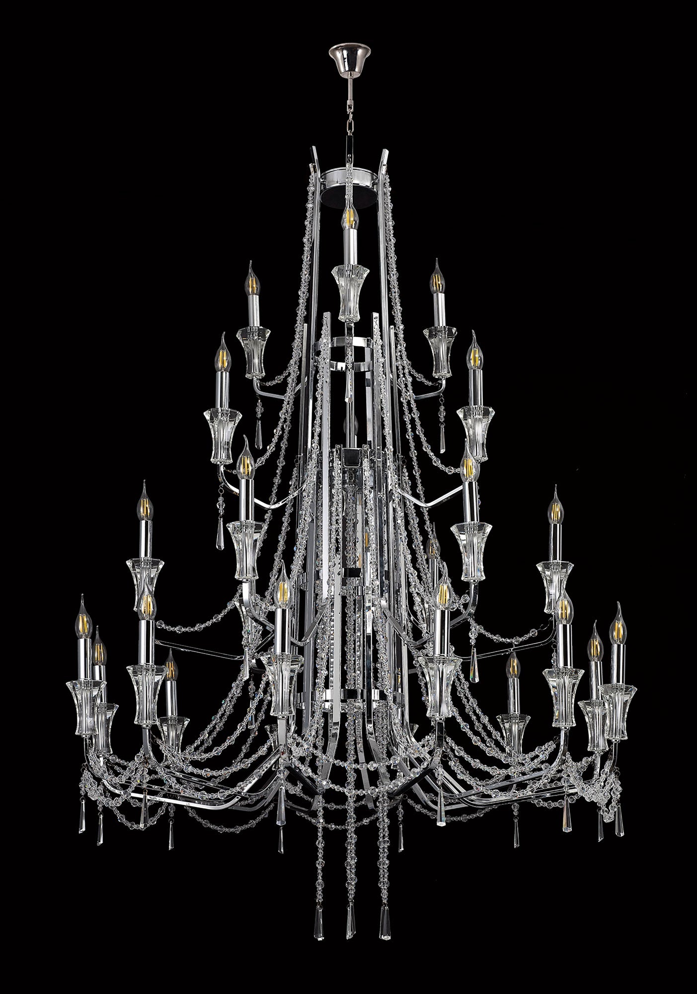 Diyas - Armand Tiered 24 Light Chandelier - Luminosity Designs Ltd