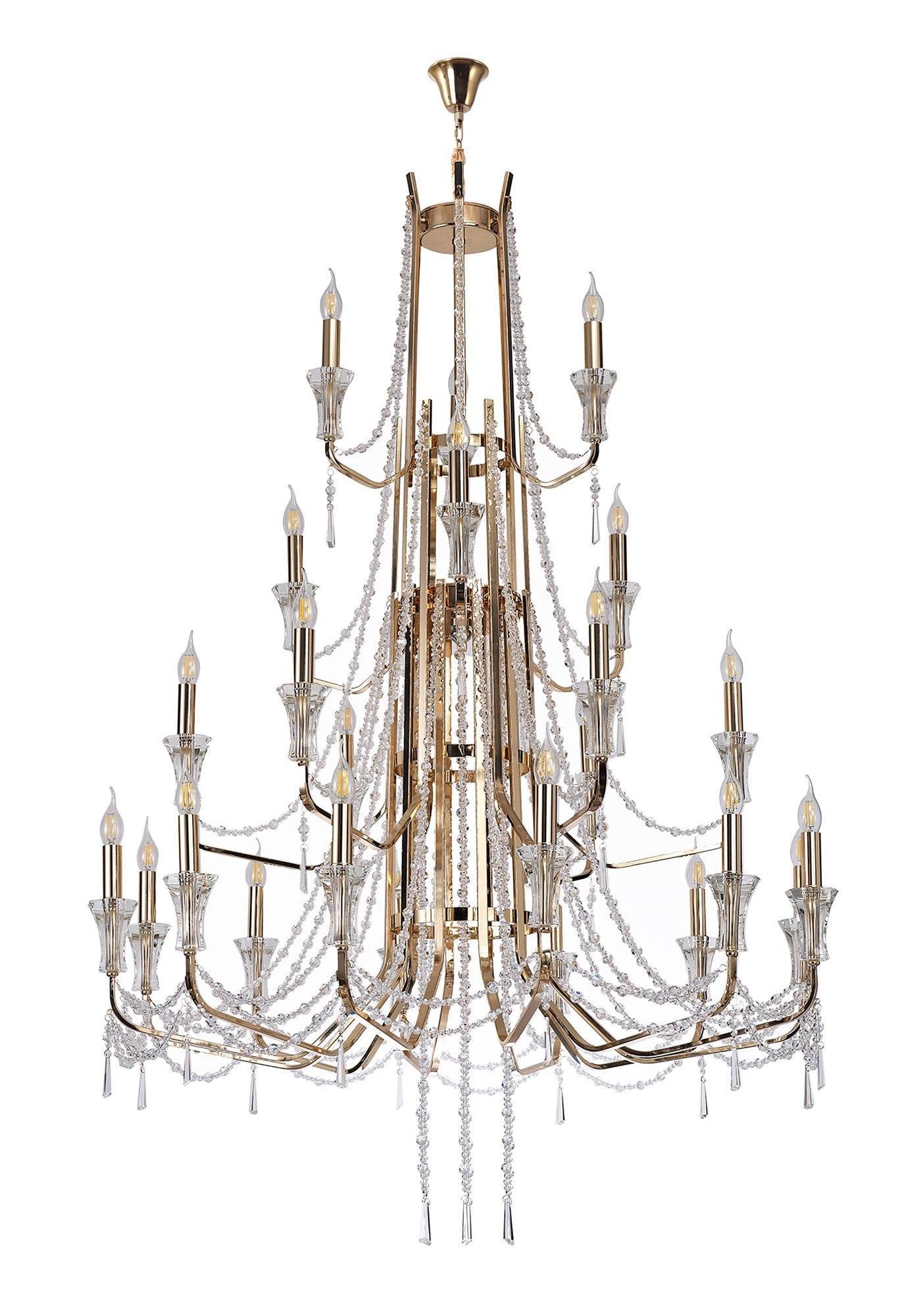 Diyas - Armand Tiered 24 Light Chandelier - Luminosity Designs Ltd