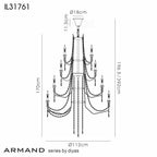 Diyas - Armand Tiered 24 Light Chandelier - Luminosity Designs Ltd