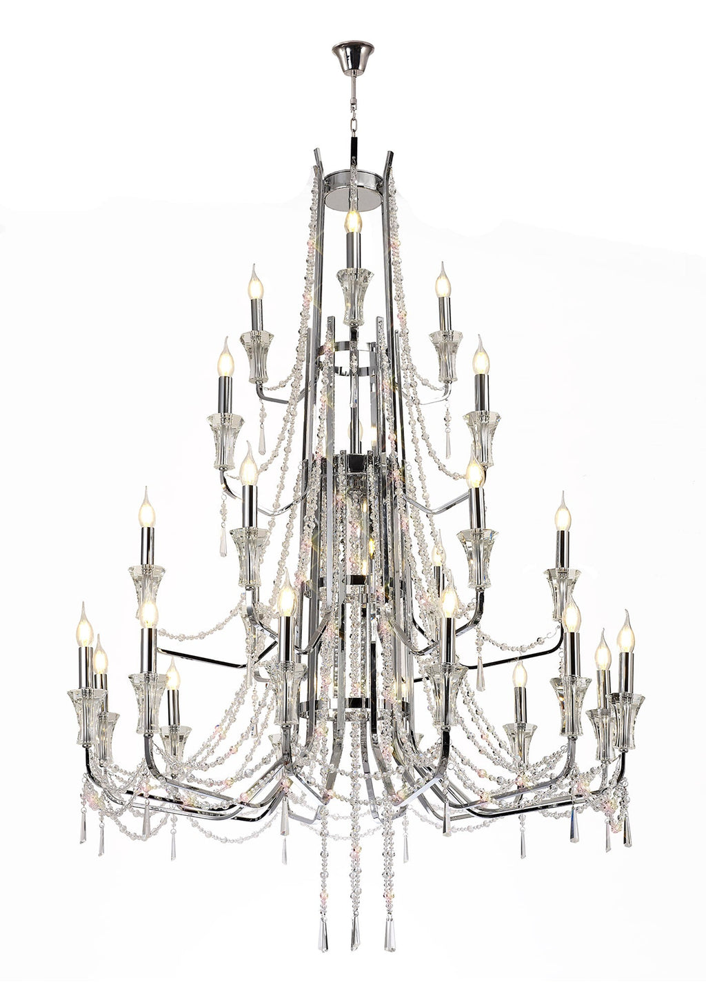 Diyas - Armand Tiered 24 Light Chandelier - Luminosity Designs Ltd