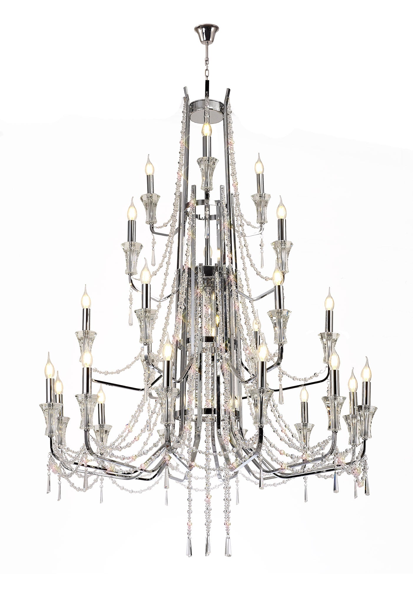 Diyas - Armand Tiered 24 Light Chandelier - Luminosity Designs Ltd