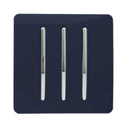 Trendi, Artistic Modern 3 Gang 2 Way 10 Amp Rocker Light Switch, BRITISH MADE, (25mm Back Box Required)