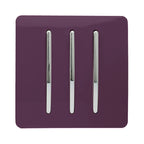 Trendi, Artistic Modern 3 Gang 2 Way 10 Amp Rocker Light Switch, BRITISH MADE, (25mm Back Box Required)