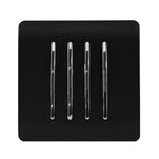 Trendi, Artistic Modern 4 Gang 2 Way 10 Amp Rocker , BRITISH MADE, (25mm Back Box Required)