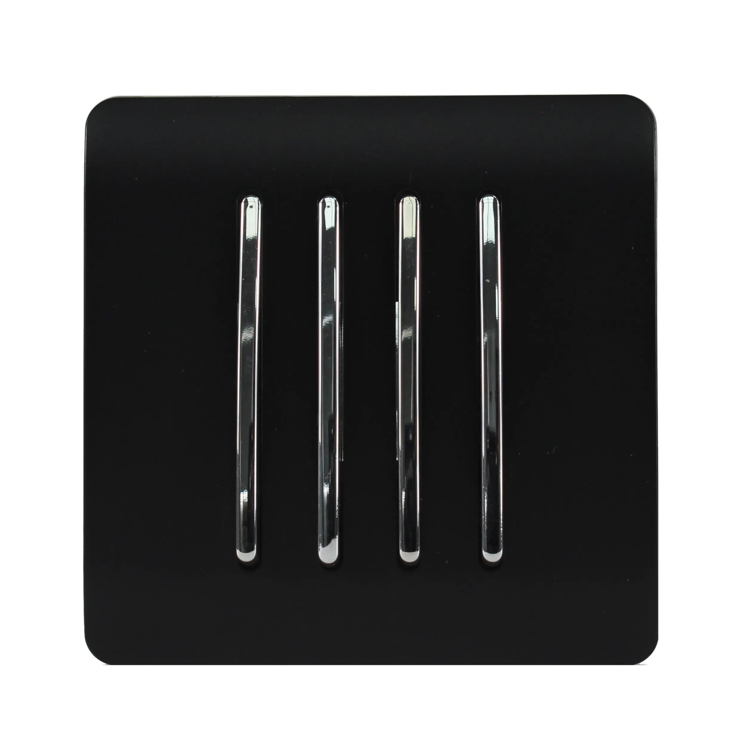 Trendi, Artistic Modern 4 Gang 2 Way 10 Amp Rocker , BRITISH MADE, (25mm Back Box Required)