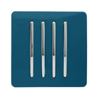 Trendi, Artistic Modern 4 Gang 2 Way 10 Amp Rocker , BRITISH MADE, (25mm Back Box Required)