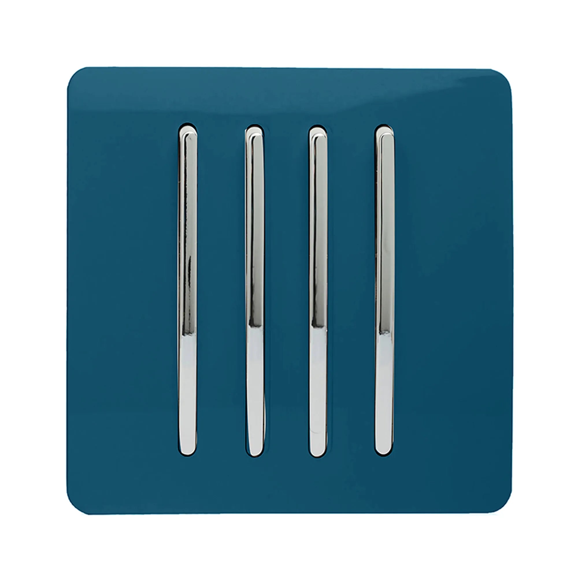 Trendi, Artistic Modern 4 Gang 2 Way 10 Amp Rocker , BRITISH MADE, (25mm Back Box Required)