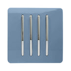 Trendi, Artistic Modern 4 Gang 2 Way 10 Amp Rocker , BRITISH MADE, (25mm Back Box Required)