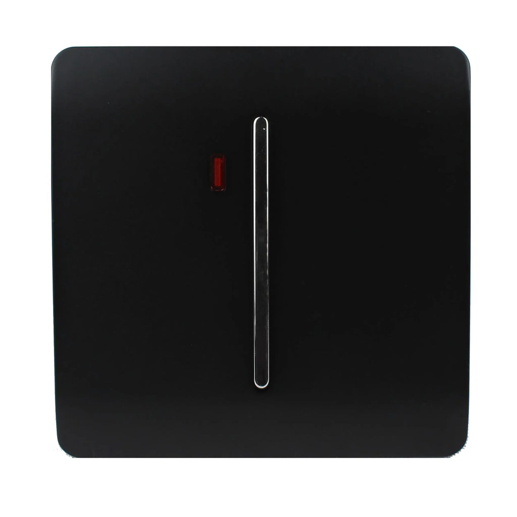 Trendi, Artistic Modern 20 Amp Neon Insert Double Pole Switch , BRITISH MADE, (25mm Back Box Required)