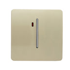 Trendi, Artistic Modern 20 Amp Neon Insert Double Pole Switch , BRITISH MADE, (25mm Back Box Required)