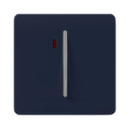 Trendi, Artistic Modern 20 Amp Neon Insert Double Pole Switch , BRITISH MADE, (25mm Back Box Required)