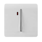 Trendi, Artistic Modern 20 Amp Neon Insert Double Pole Switch , BRITISH MADE, (25mm Back Box Required)