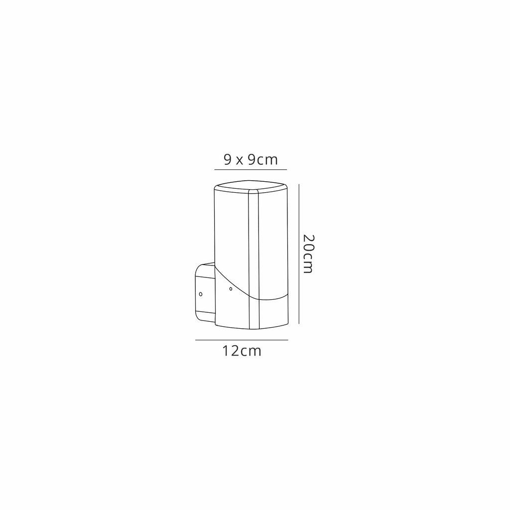 Luminosity Designs - Arty Outdoor Wall Lamp 1 x E27, IP44 - Luminosity Designs Ltd