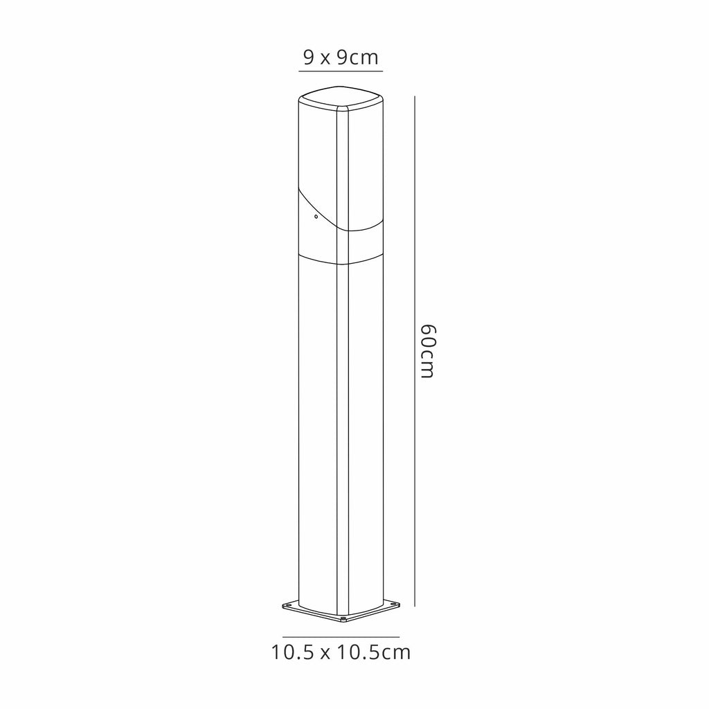 Luminosity Designs - Arty Post Lamp / Bollard, 1 x E27, IP44 - Luminosity Designs Ltd
