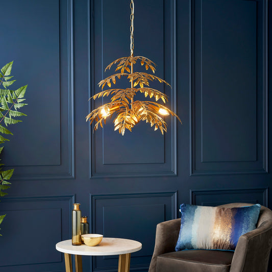 EX DISPLAY Ash Golden Leaf Ceiling Pendant