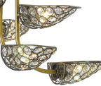Diyas - Ashton Antique Brass and Crystal Pendant with g9 Lamp holders (Diyas IL20702) - Luminosity Designs Ltd