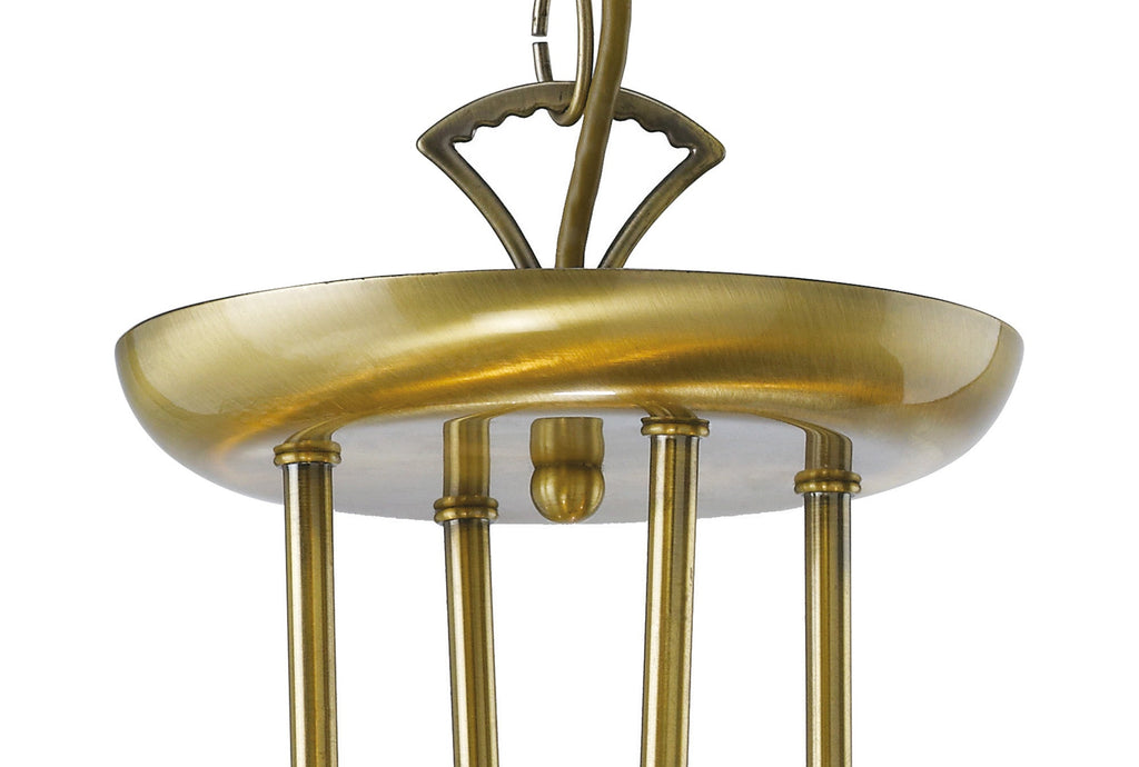 Diyas - Ashton Antique Brass and Crystal Pendant with g9 Lamp holders (Diyas IL20702) - Luminosity Designs Ltd