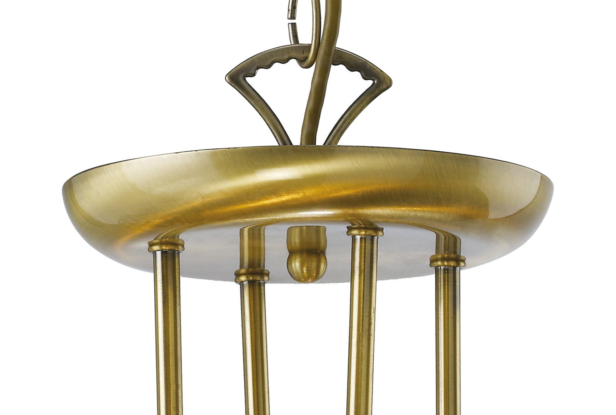 Diyas - Ashton Antique Brass and Crystal Pendant with g9 Lamp holders (Diyas IL20702) - Luminosity Designs Ltd