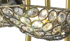 Diyas - Ashton Antique Brass and Crystal Pendant with g9 Lamp holders (Diyas IL20702) - Luminosity Designs Ltd