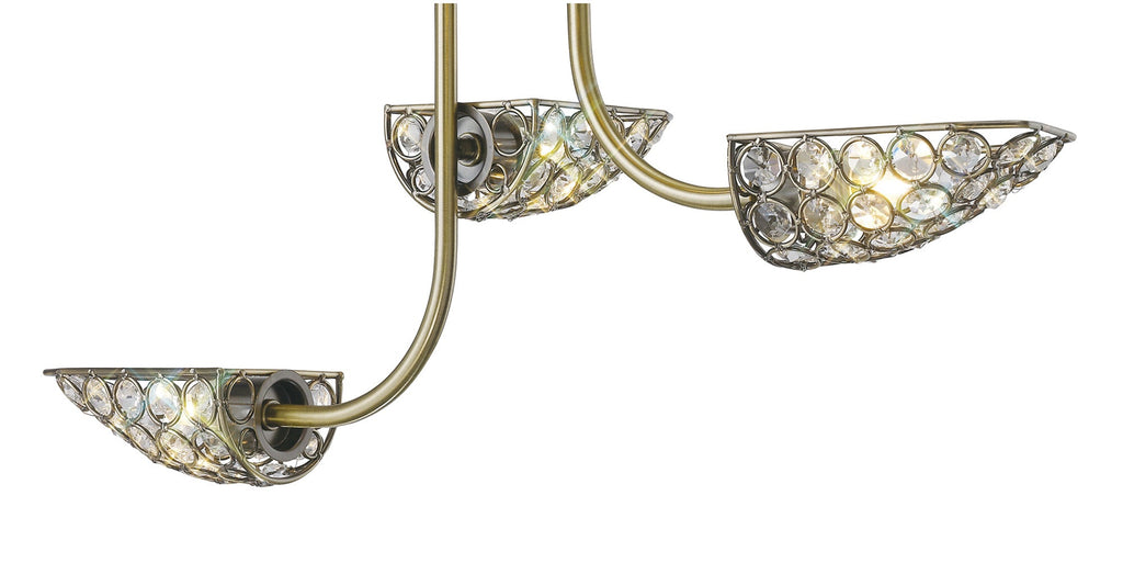 Diyas - Ashton Semi Flush Ceiling Light - Luminosity Designs Ltd