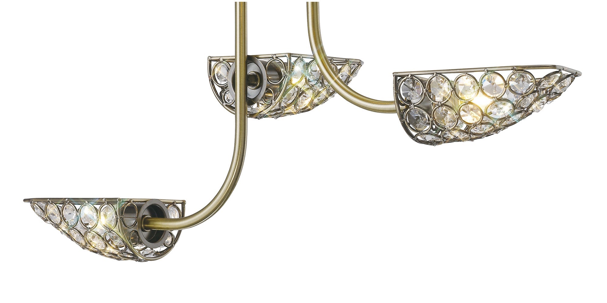 Diyas - Ashton Semi Flush Ceiling Light - Luminosity Designs Ltd