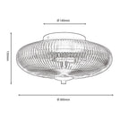 Oaks Lighting - Ashwell Vintage Style Holophane Flush Light with Ribbed Glass, 3 x G9 - Luminosity Designs Ltd