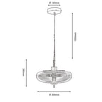Oaks Lighting - Ashwell Vintage Style Holophane Pendant Light with Ribbed Glass, 3x G9 - Luminosity Designs Ltd