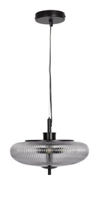 Oaks Lighting - Ashwell Vintage Style Holophane Pendant Light with Ribbed Glass, 3x G9 - Luminosity Designs Ltd