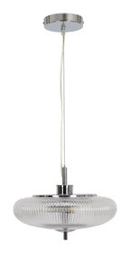 Oaks Lighting - Ashwell Vintage Style Holophane Pendant Light with Ribbed Glass, 3x G9 - Luminosity Designs Ltd