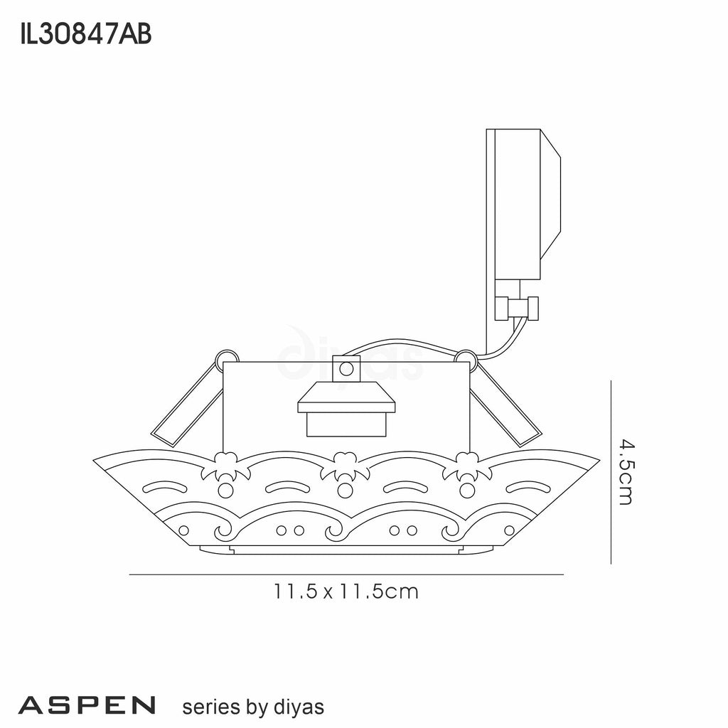 Diyas - Aspen Vintage Design Downlight - Luminosity Designs Ltd