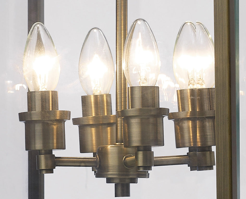 Diyas - Aston Medium Square Lantern Pendant - Luminosity Designs Ltd