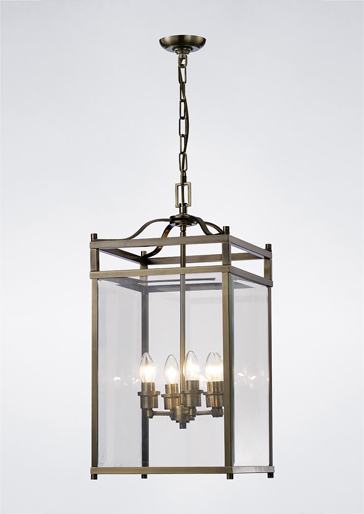 Diyas - Aston Medium Square Lantern Pendant - Luminosity Designs Ltd