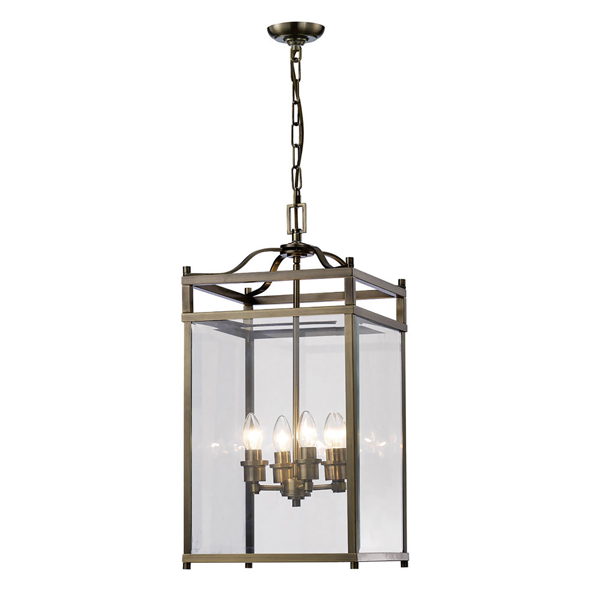Diyas - Aston Medium Square Lantern Pendant - Luminosity Designs Ltd