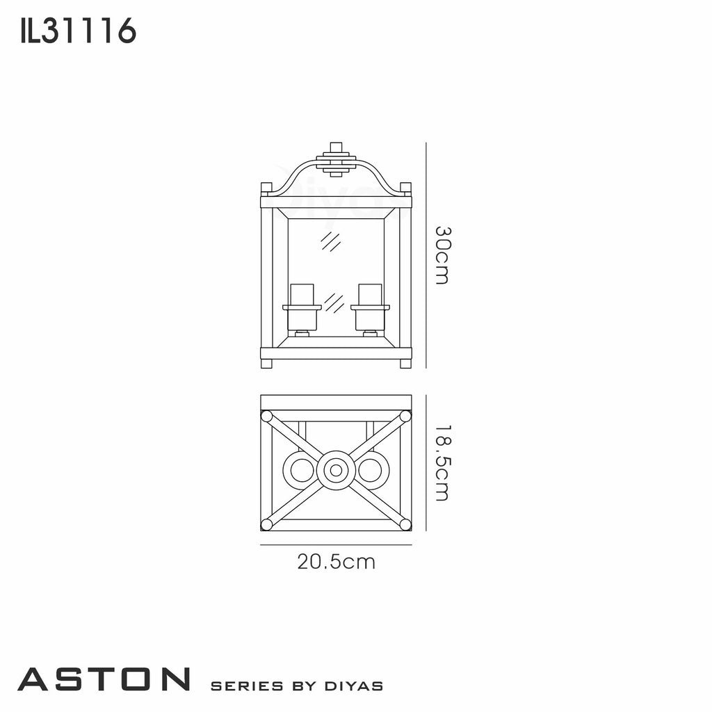 Diyas - Aston Wall Light - Luminosity Designs Ltd