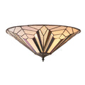 Endon - Astoria Tiffany Large 2 Light Flush 2x E27 Uplighter Ceiling Light (Endon 63935) - Luminosity Designs Ltd