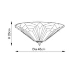 Endon - Astoria Tiffany Large 2 Light Flush 2x E27 Uplighter Ceiling Light (Endon 63935) - Luminosity Designs Ltd