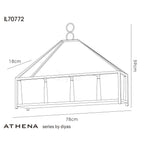 Diyas Home - Athena 4 Candle Holder Large - Luminosity Designs Ltd