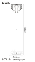 Diyas - Atla Crystal Floor Lamp - Luminosity Designs Ltd