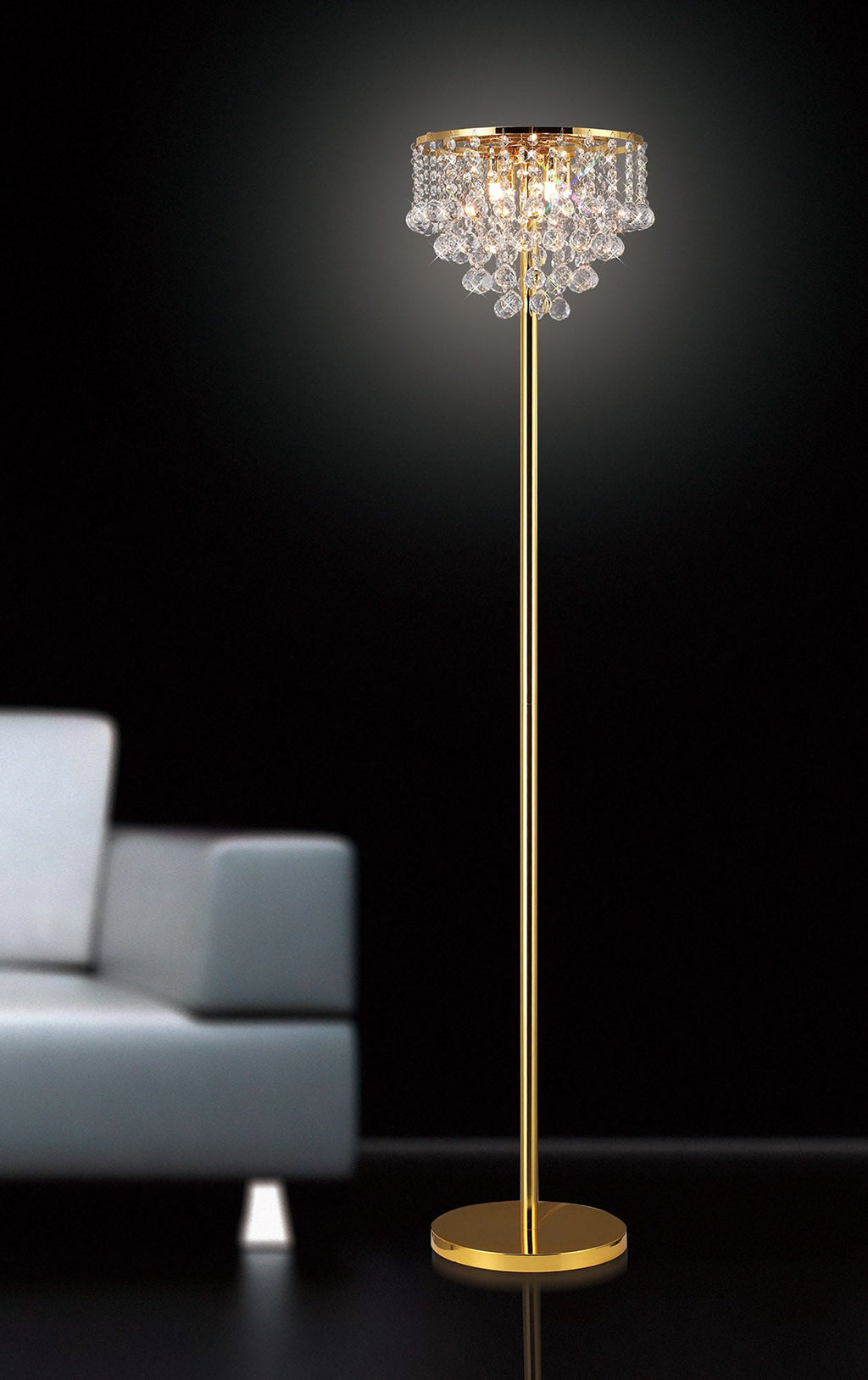 Diyas - Atla Crystal Floor Lamp - Luminosity Designs Ltd